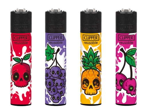 Clipper Feuerzeug Fruit Skulls 2