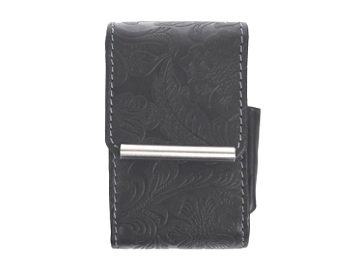 Pack.-Etui 85/100mm Leder schwarz