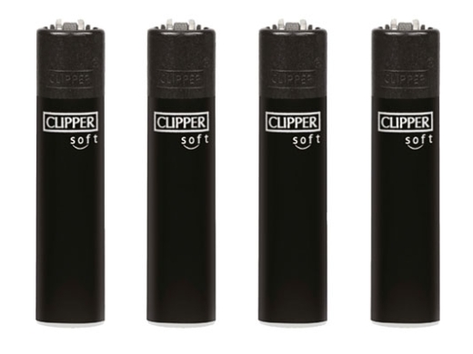 Clipper Feuerzeug Soft Touch Black Cap