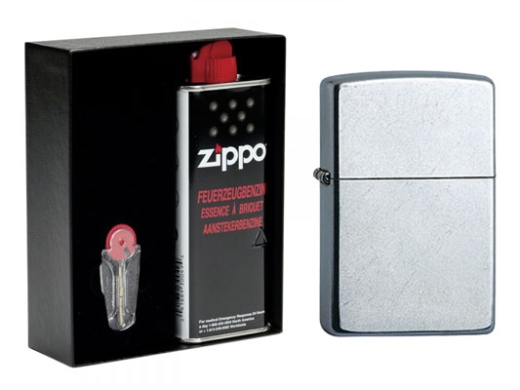 Zippo Geschenkset Street chrom