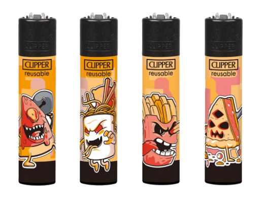 Clipper Feuerzeug Fast Food Zombies