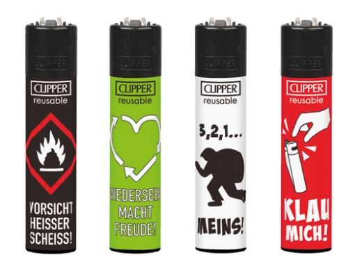 Clipper Feuerzeug Heisser Scheiß