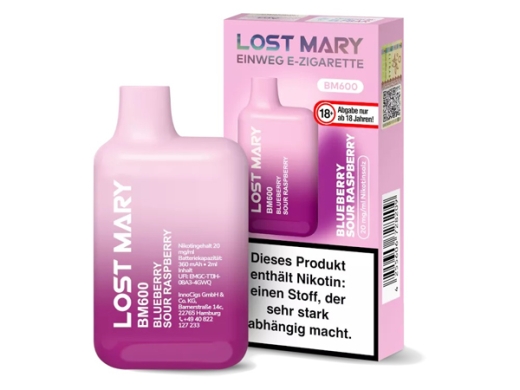 Lost Mary BM600 -20mg- Blueberry Sour Raspberry