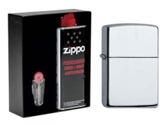 Zippo Geschenkset chrom poliert